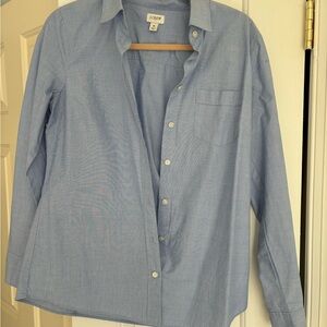 J. Crew women’s Blue oxford Shirt size Medium